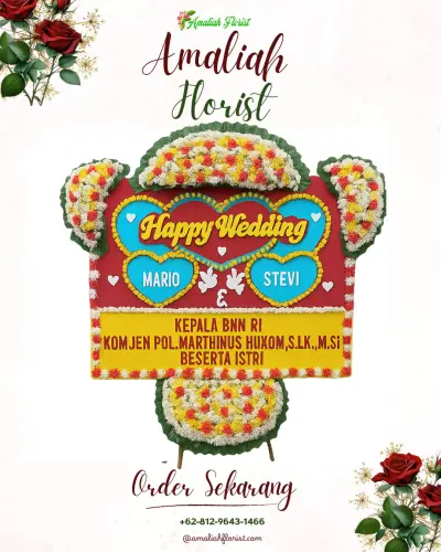 Karangan Papan Bunga Pernikahan di Savana Hotel & Convention